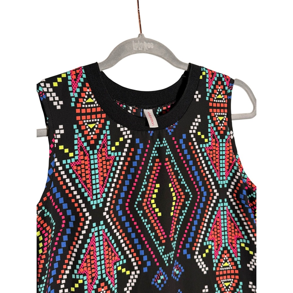 Xhilaration Black Tribal‎ Geometric Print Sleeveless Dress M
